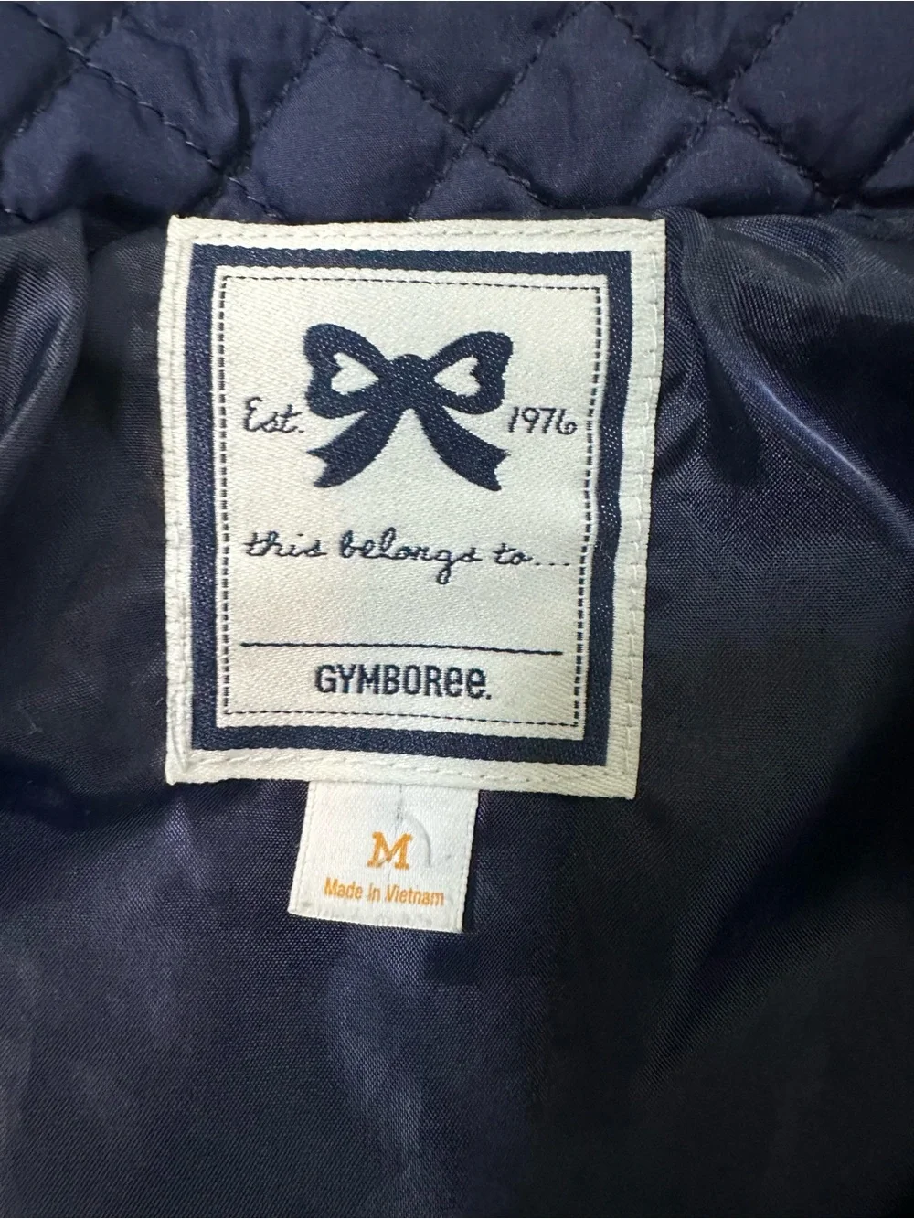 Gymboree Girls Navy Quilted Moto Jacket Size Medium